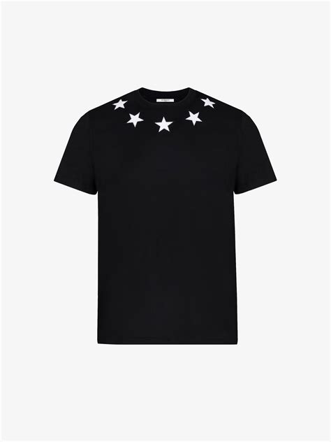 givenchy star applique shirt|Givenchy distressed t shirt.